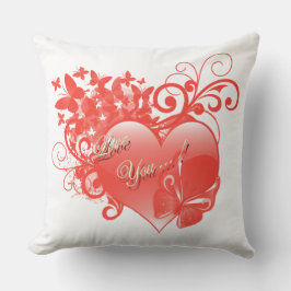私はあなたを赤いハート クッション