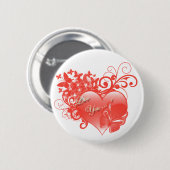私はあなたを赤いハート 缶バッジ (正面&裏面)