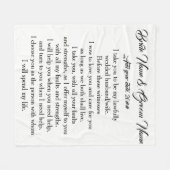 私はあなたを選ぶ。 フリースブランケット (正面(横))