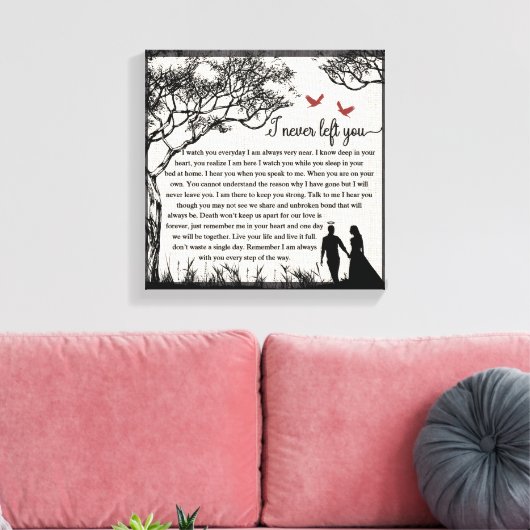 私はあなたを離れることはなかった キャンバスプリント (インサイチュ (リビング))