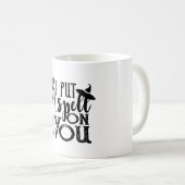 私はあなたを面白いハロウィーンの魔女に呪文をかける コーヒーマグカップ (正面右)