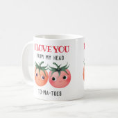 私はあなたを頭から爪先まで可愛いトマト大好き コーヒーマグカップ (正面左)
