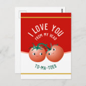 私はあなたを頭から爪先まで可愛いトマト大好き ポストカード (正面/裏面)