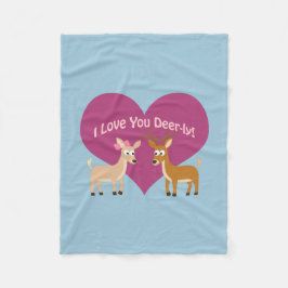 私はあなたを鹿のように愛している! フリースブランケット