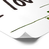 私はあなたを2つの赤いバラが大好き ポスター (角)