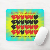 私はあなたを24時間愛している |イエロー・シアン・シャイン マウスパッド (マウス)