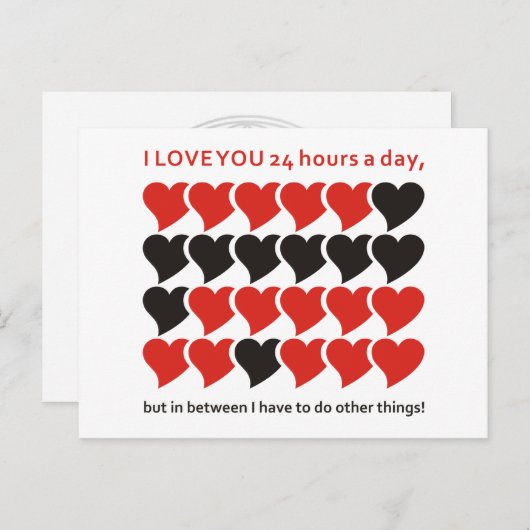 私はあなたを24時間愛している ポストカード (正面/裏面)