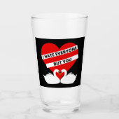 私はあなた以外の皆が嫌いだ タンブラーグラス (正面)