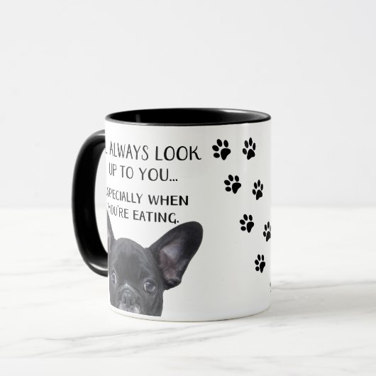 私はあなた尊敬します犬はあなたが襲うI愛を言います マグカップ (正面左)