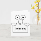 私はあなた恋しく思の可愛い漫画のカスタマイズ可能カード カード (黄色い花)