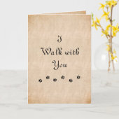 私はあなた犬の悔やみや弔慰詩と歩く カード (黄色い花)