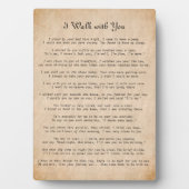 私はあなた犬の悔やみや弔慰詩と歩く フォトプラーク (正面)