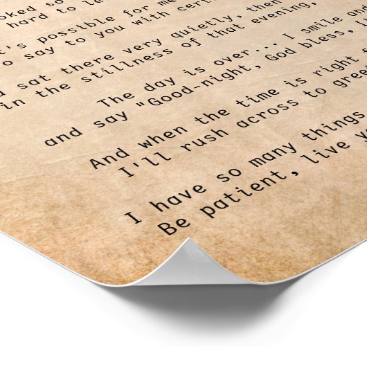 私はあなた犬の悔やみや弔慰詩と歩く ポスター (角)