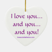 私はあなた…およびあなた…およびあなた愛します! オーナメント (裏面)