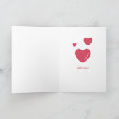 私はあなた/折られたバレンタインのカードを愛します シーズンカード (内部)