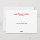 私はあなぶら下がったたのクリスマスオーナメントと付き合いたい シーズンカード (裏面)