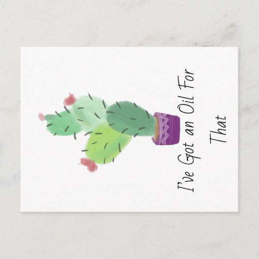 私はあのエッセンシャル·得油·サボテンの油を持っている ポストカード (正面)