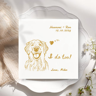私はあまりにもミニマルなおもしろい犬シンプル結婚の スタンダードカクテルナプキン