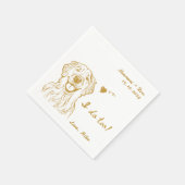 私はあまりにもミニマルなおもしろい犬シンプル結婚の スタンダードカクテルナプキン (角)