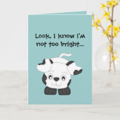 私はあまりにも明るくないことを知っている! – 謝罪/かわいい犬 カード (黄色い花)