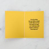 私はあまりにも明るくないことを知っている! – 謝罪/かわいい犬 カード (内部)