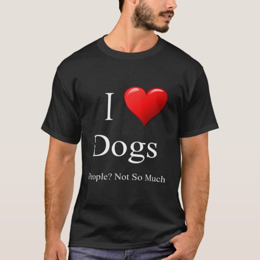 私はあまり犬が好きではない Tシャツ (正面)