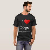 私はあまり犬が好きではない Tシャツ (正面フル)