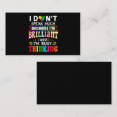 私はあまり話素晴らしい自閉症ではない 名刺 (正面/裏面)