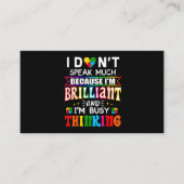 私はあまり話素晴らしい自閉症ではない 名刺 (正面)