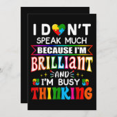 私はあまり話鮮やかな自閉症ではない 招待状 (正面/裏面)