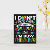 私はあまり話鮮やかな自閉症の少年Gではない カード (黄色い花)