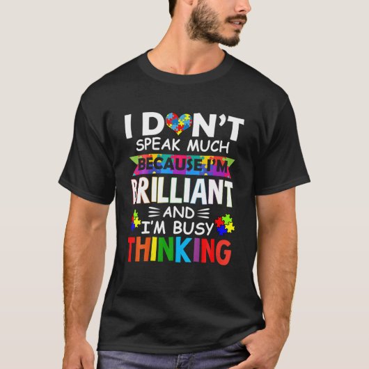 私はあまり話鮮やかな自閉症の少年Gではない Tシャツ (正面)