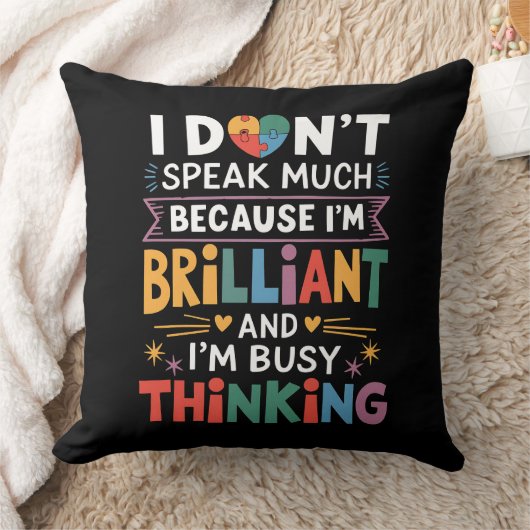 私はあまり鮮話やかな自閉症の自閉症ではない クッション (ブランケット)