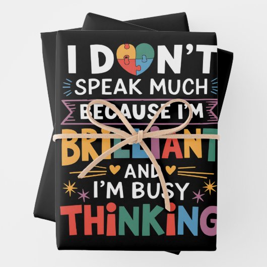 私はあまり鮮話やかな自閉症の自閉症ではない ラッピングペーパーシート (インサイチュ)