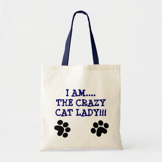 私はあります….CRAZYCATの女性!!! トートバッグ (正面)