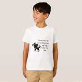 私はあること私の犬が考える人 Tシャツ (正面フル)