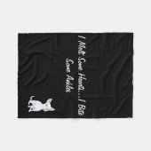 私はあるハート… Iのかみ傷をある足首溶かします フリースブランケット (正面(横))