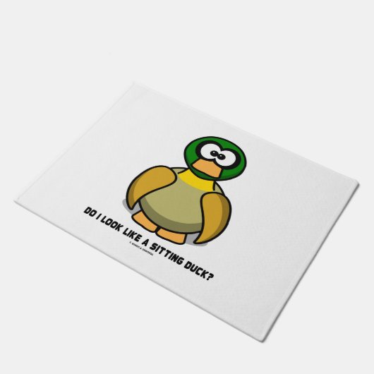 私はいいカモ、格好の標的、楽な目標、容易に狙える的、だまされやすい人のように見えますか。 漫画そっく ドアマット (アングル)