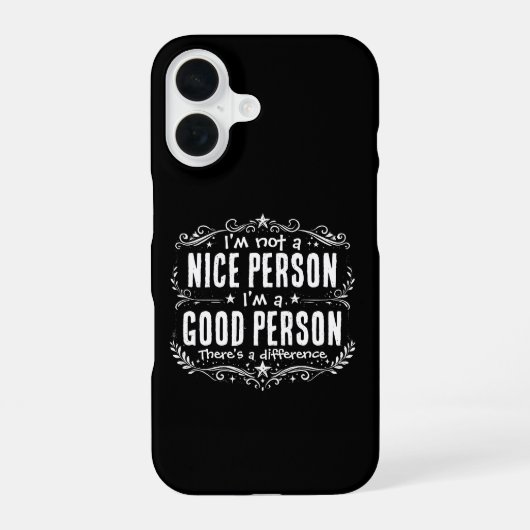 私はいい人じゃない、私は良い人 Funny iPhone 16ケース (裏面)