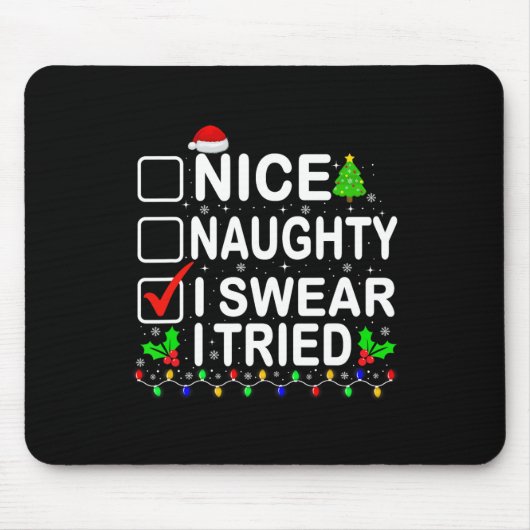 私はいけなクリスマスクリスマスの男性を試してみた マウスパッド (正面)