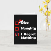 私はいけな何も後悔しない – クリスマスリスト カード (黄色い花)