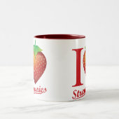 私はいちごを愛します ツートーンマグカップ (中央)