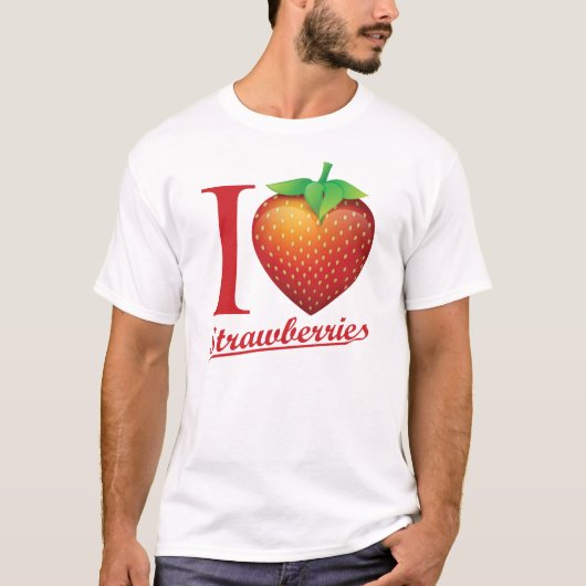 私はいちごを愛します Tシャツ (正面)