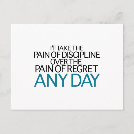 私はいつでもしつけの痛みを取る ポストカード (正面)