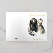 私はいつまでも記念日だ 箔グリーティングカード (外側レイダウン)