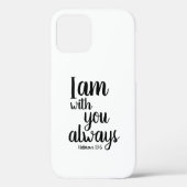 私はいつもあなたと一緒にいる白黒聖句 Case-Mate iPhoneケース (裏面)