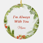 私はいつもあなたと一緒にいる記念オーナメント セラミックオーナメント (裏面)