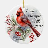 私はいつもあなたと一緒にいる セラミックオーナメント (裏面)