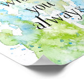 私はいつもあなたと一緒にいる – マタイ28:20アートポスター ポスター (角)