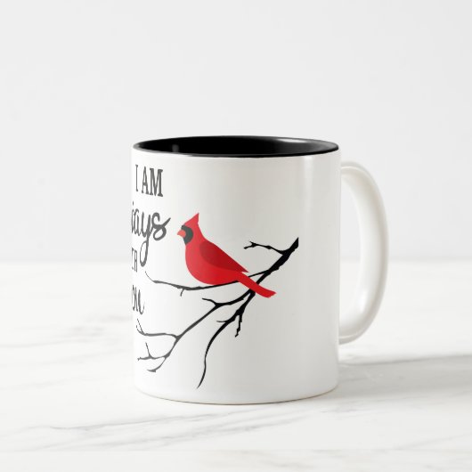 私はいつもあなたと一緒にいる/（鳥）ショウジョウコウカンチョウことわざマグ ツートーンマグカップ (正面右)